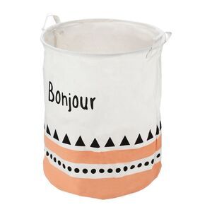 1 Pc 60L Foldable Cylindrical Laundry Basket for Laundry Room Black